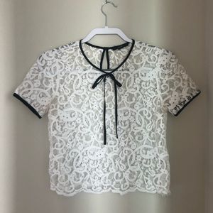 Cropped lace top